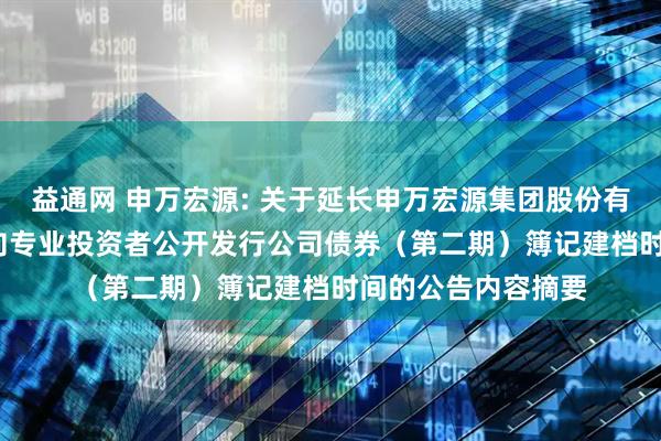 益通网 申万宏源: 关于延长申万宏源集团股份有限公司2025年面向专业投资者公开发行公司债券（第二期）簿记建档时间的公告内容摘要